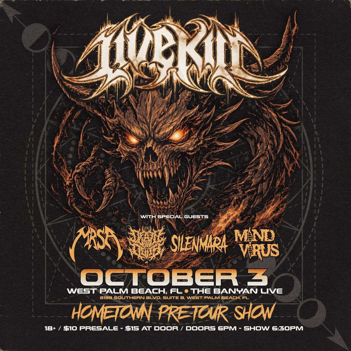 LiveKill, MRSA, Death of a Deity, Silenmara, Mind Virus